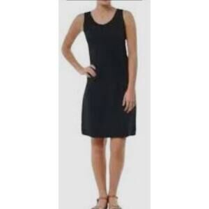 Horny Toad Charcoal Gray Sleeveless Knit Dress Size Large Organic Cotton Blend